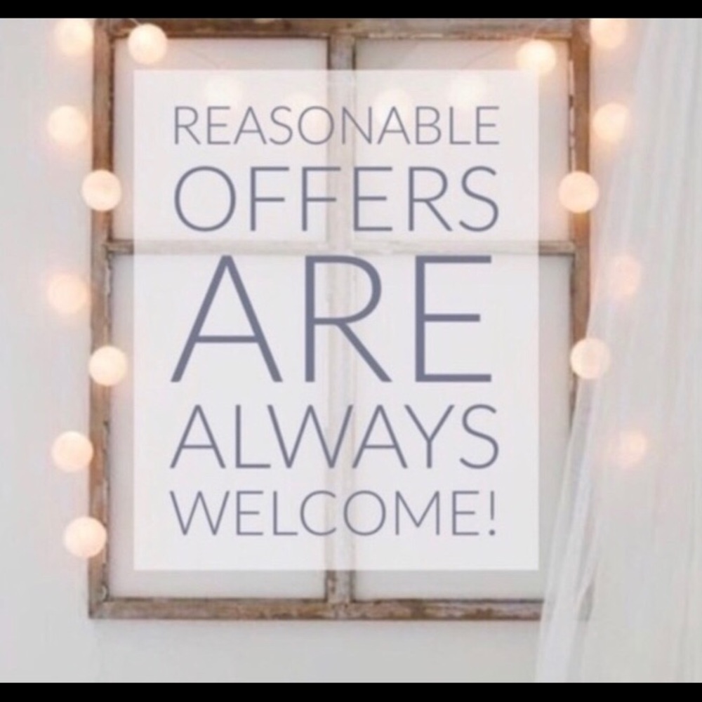 Reasonable offers welcome
